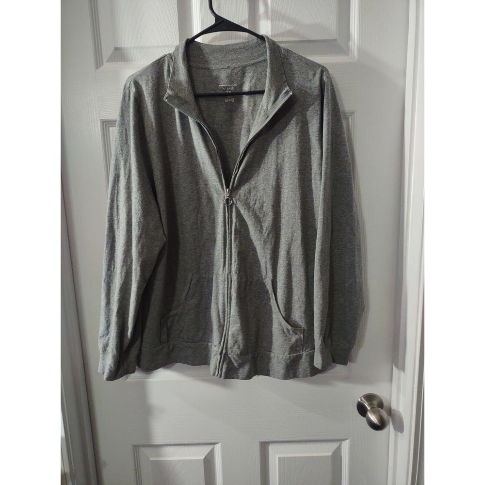 Avenue Body At Ease Light Jacket Size 18/20 Gray Front Zip
